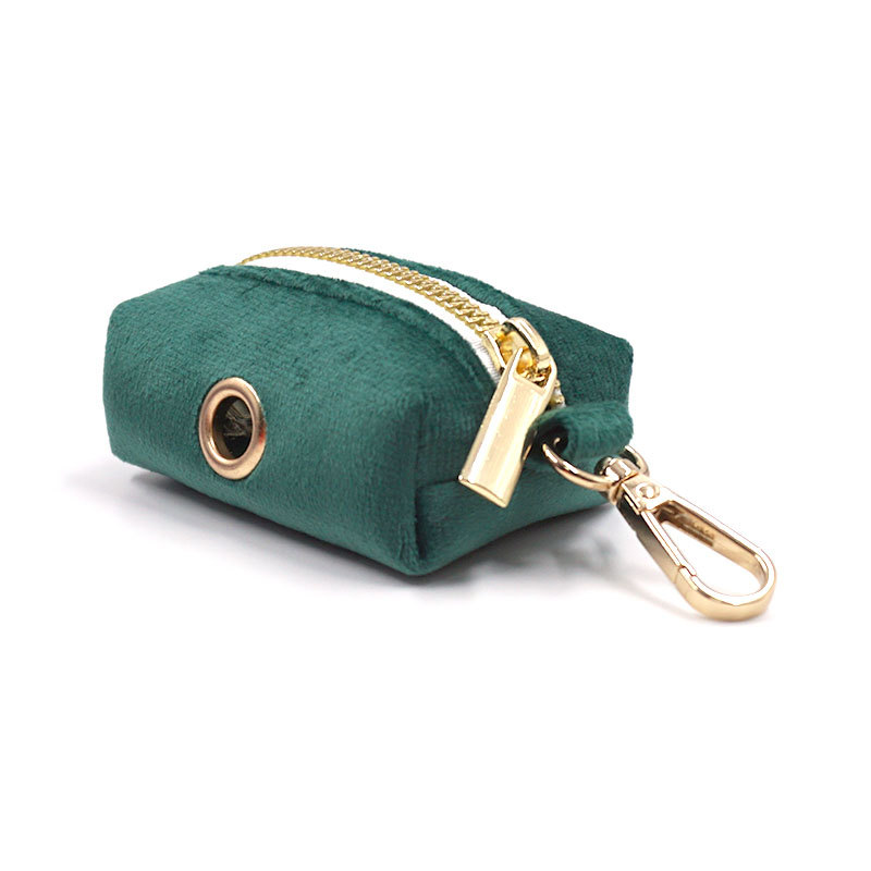 Green Velvet Dog Leash Close-up