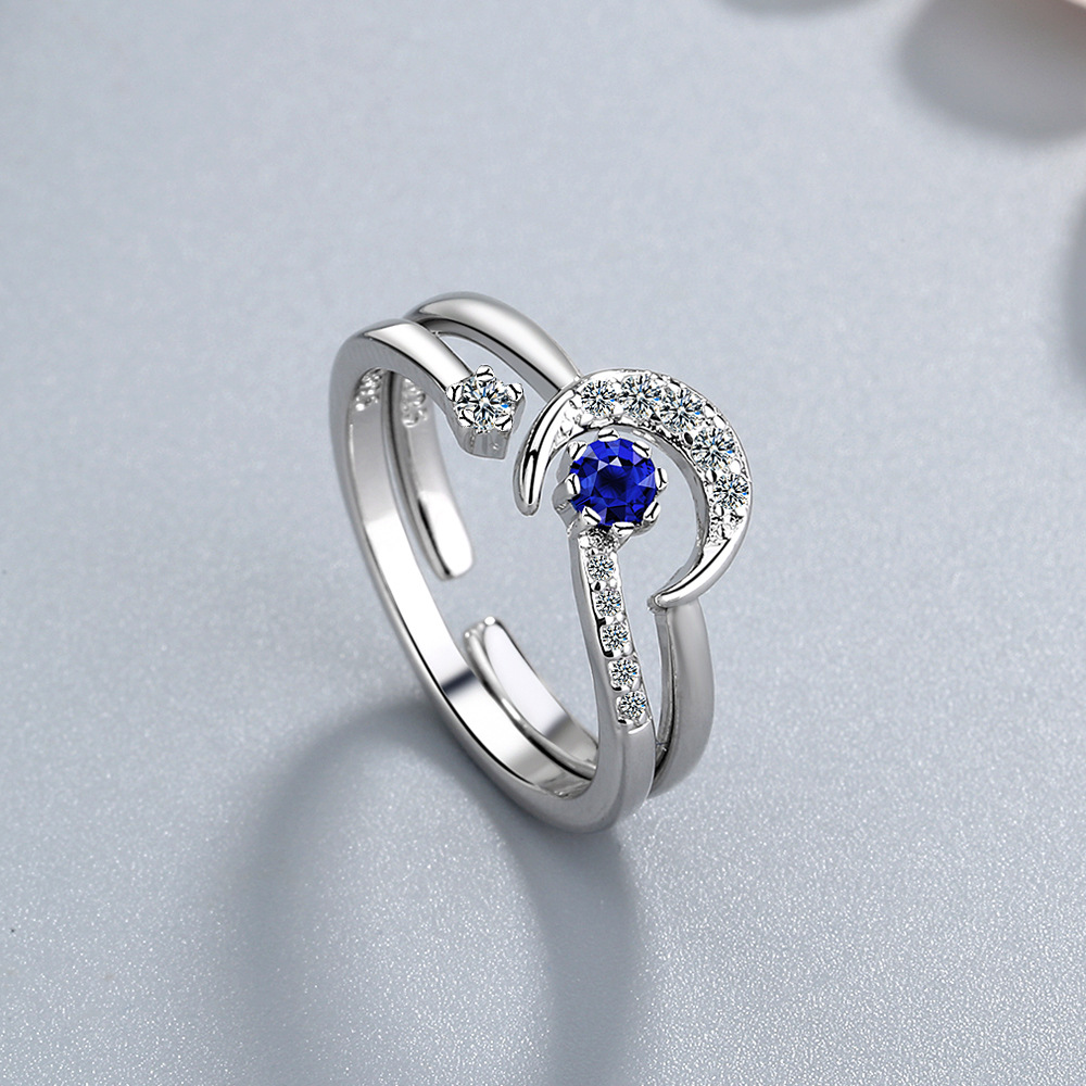 Star Moon Cold Wind Tail Ring Image 6