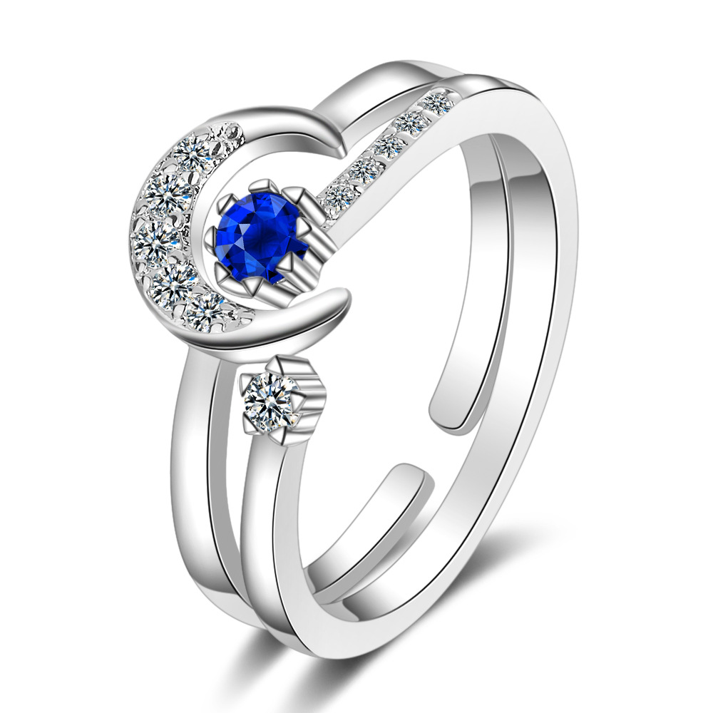 Star Moon Cold Wind Tail Ring Image 3