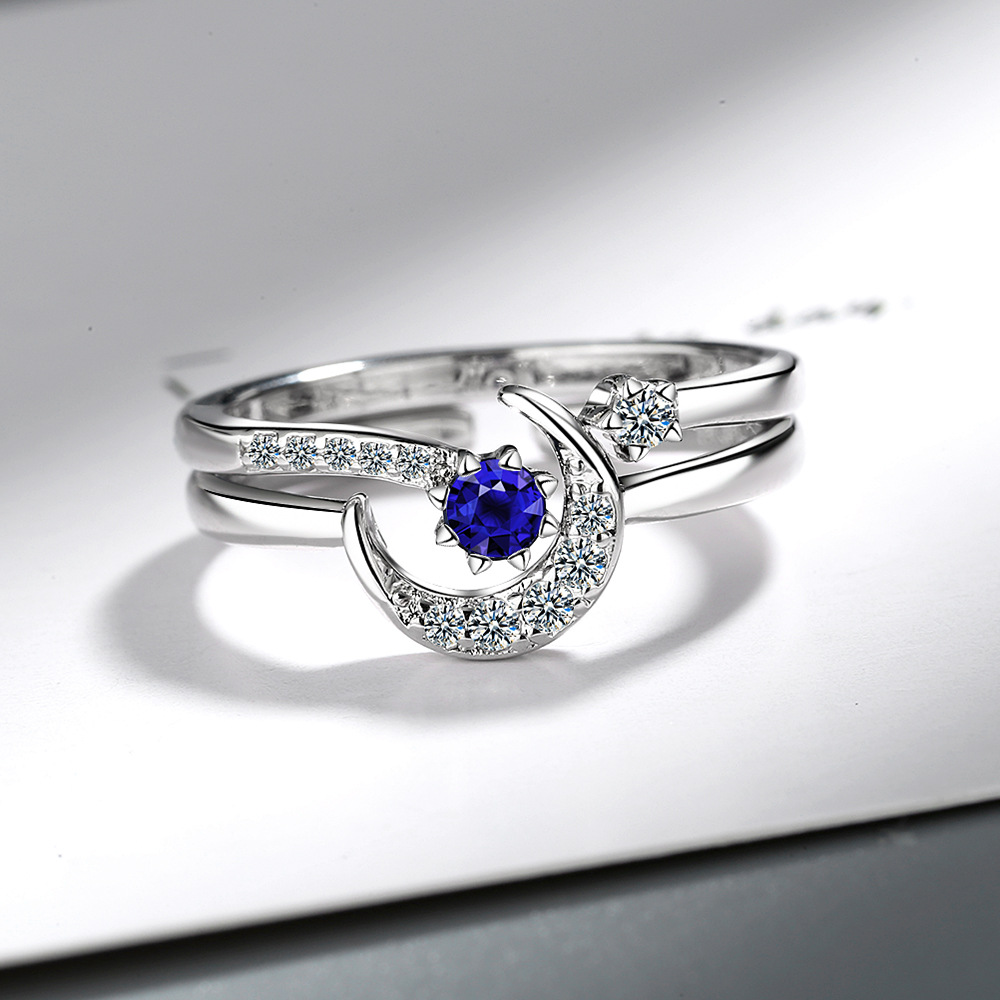 Star Moon Cold Wind Tail Ring Image 2