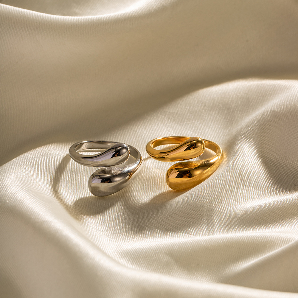 Silver Adjustable Cross Ring