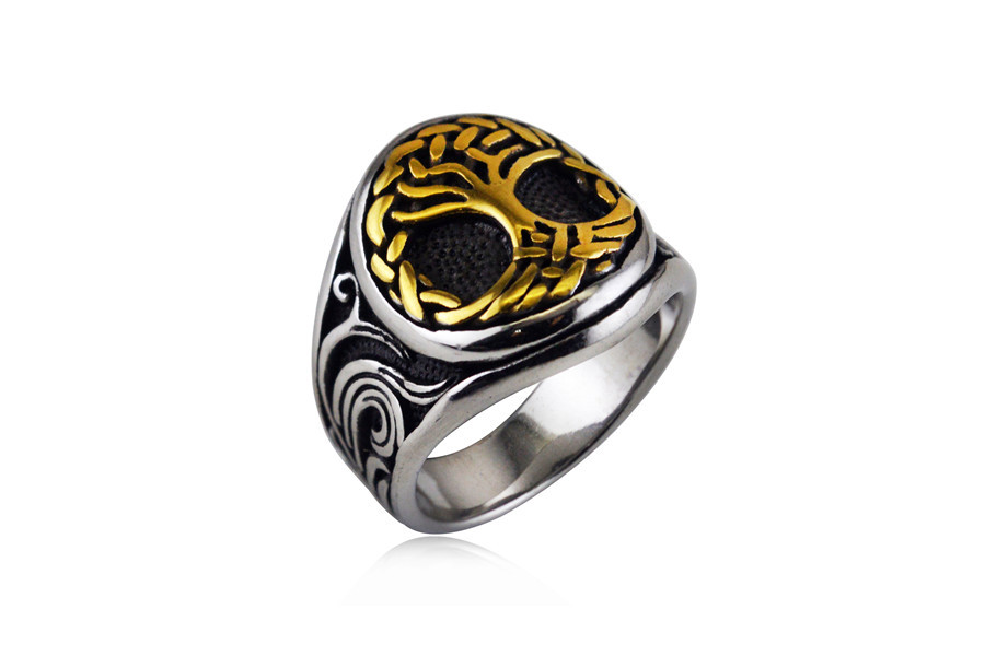 Fashion Vintage Titanium Steel Ring Image 3