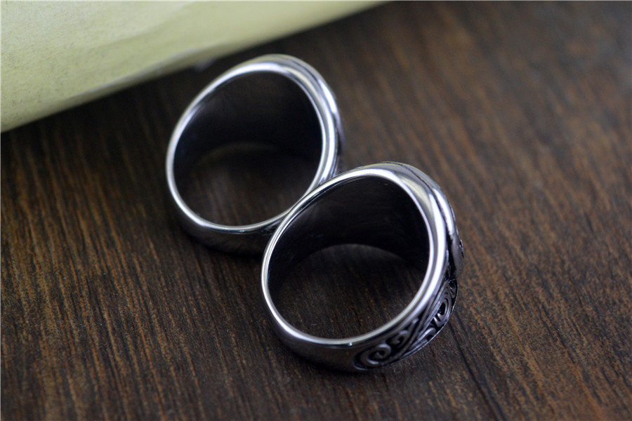 Fashion Vintage Titanium Steel Ring Image 9