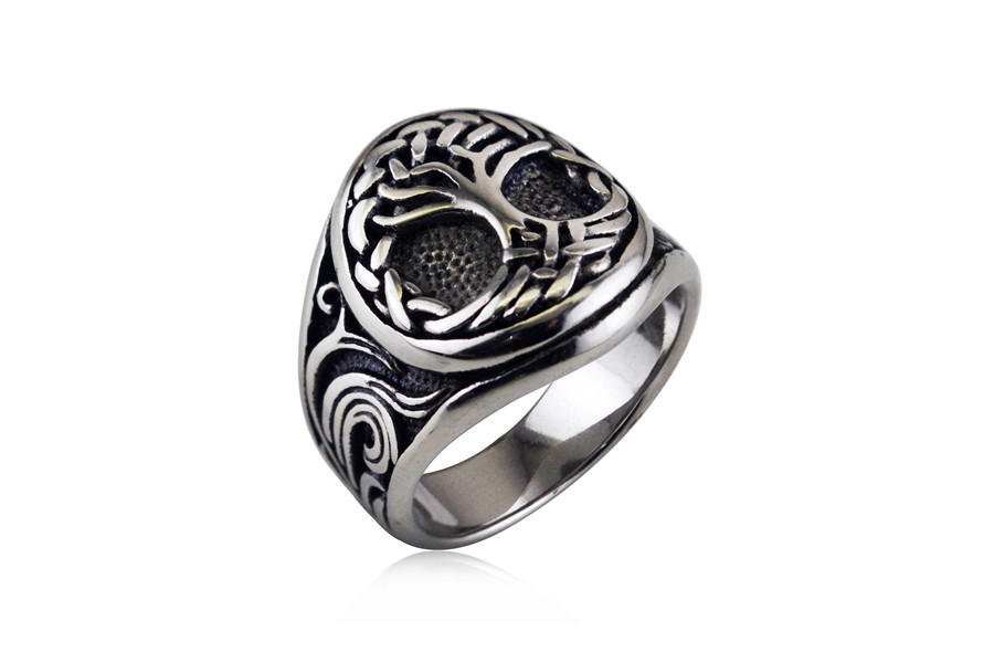 Fashion Vintage Titanium Steel Ring Image 2