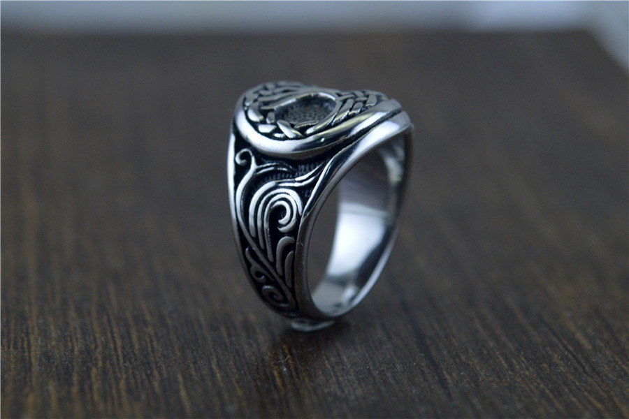 Fashion Vintage Titanium Steel Ring Image 5