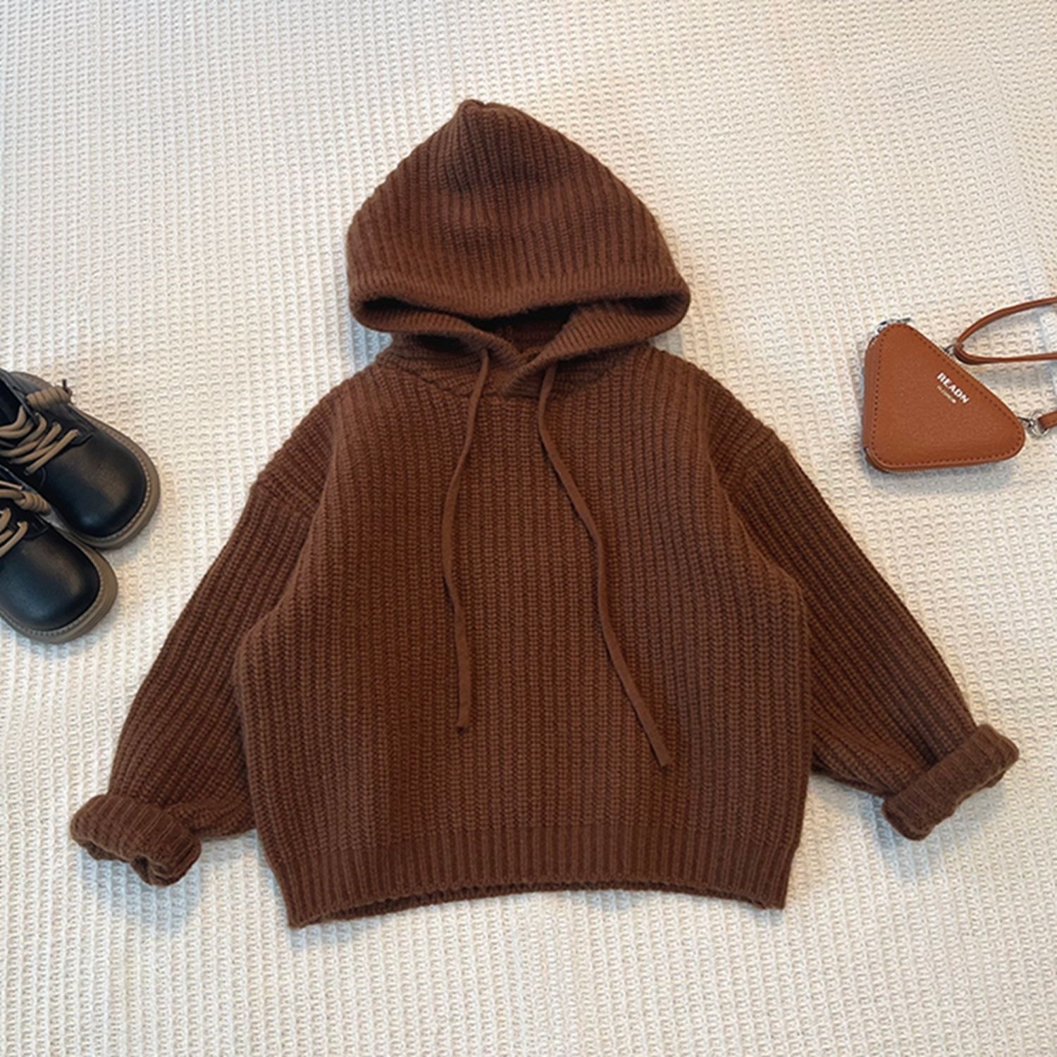 Children Wearing Hooded Sweater