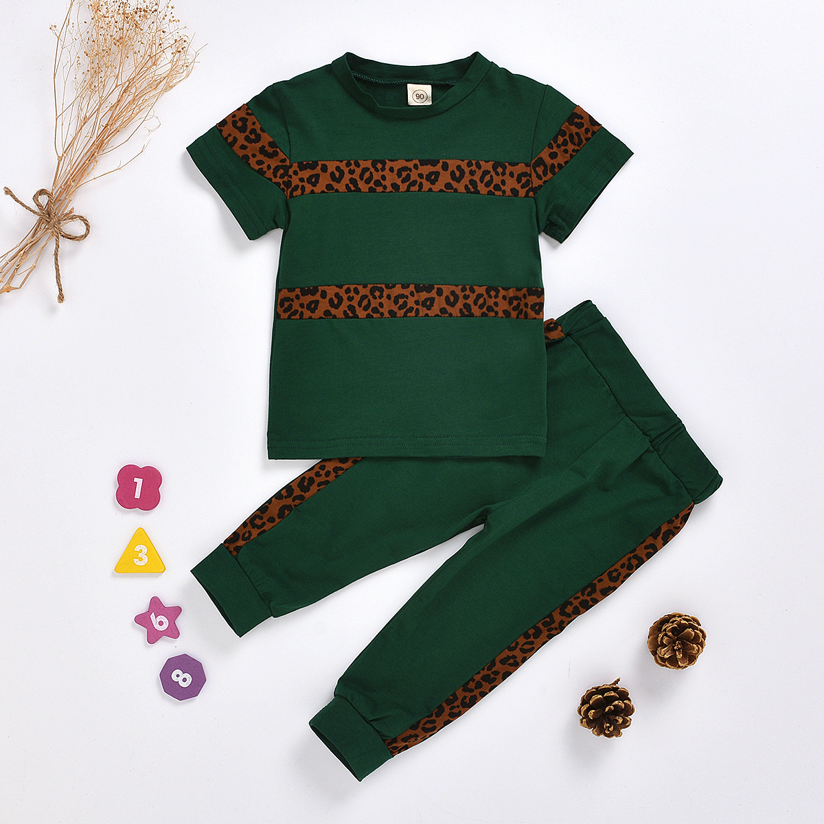 Children's Cotton Knit Suit - Brown