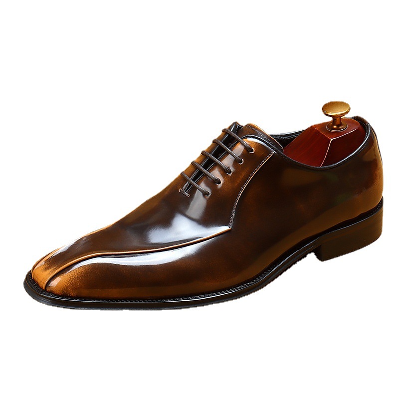Gold Oxford Shoes