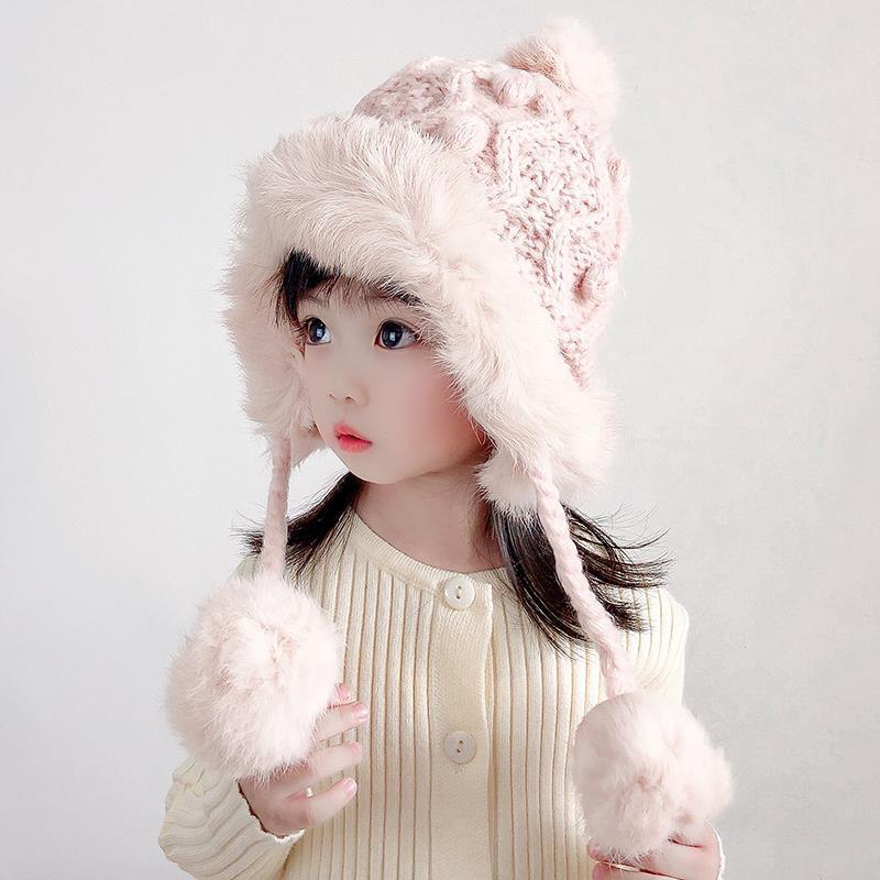 Winter Hat Big Fur Yellow