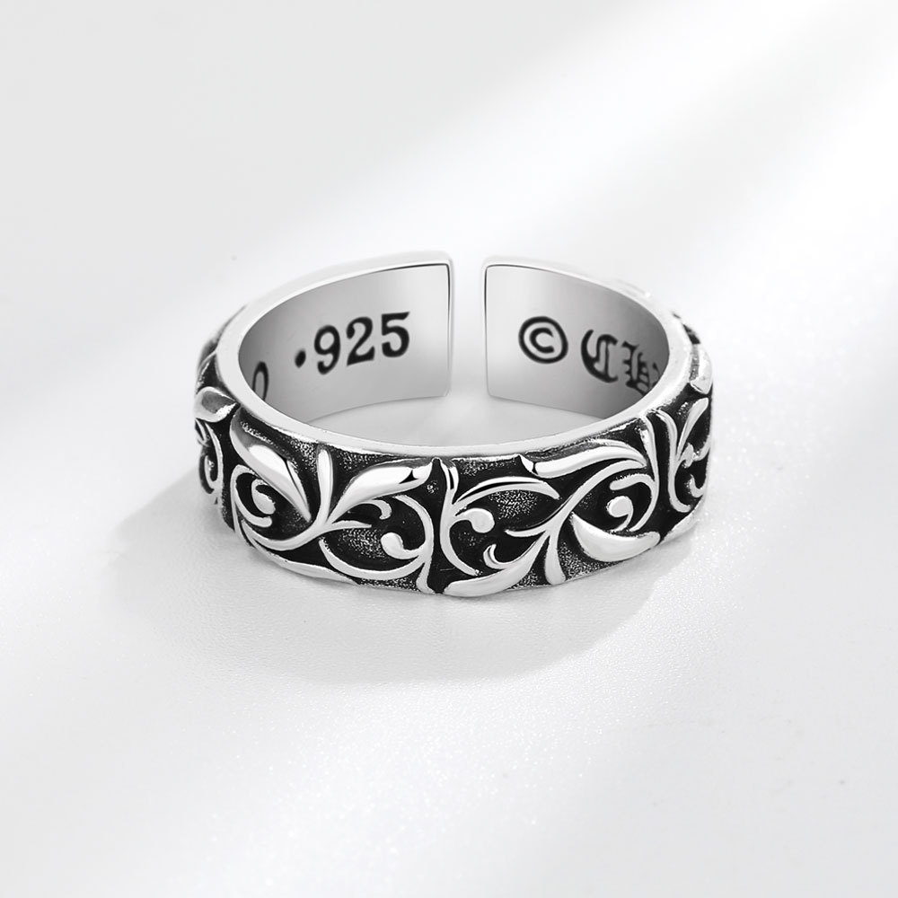 S925 Sterling Silver Vintage Eternal Rattan Ring Image 5