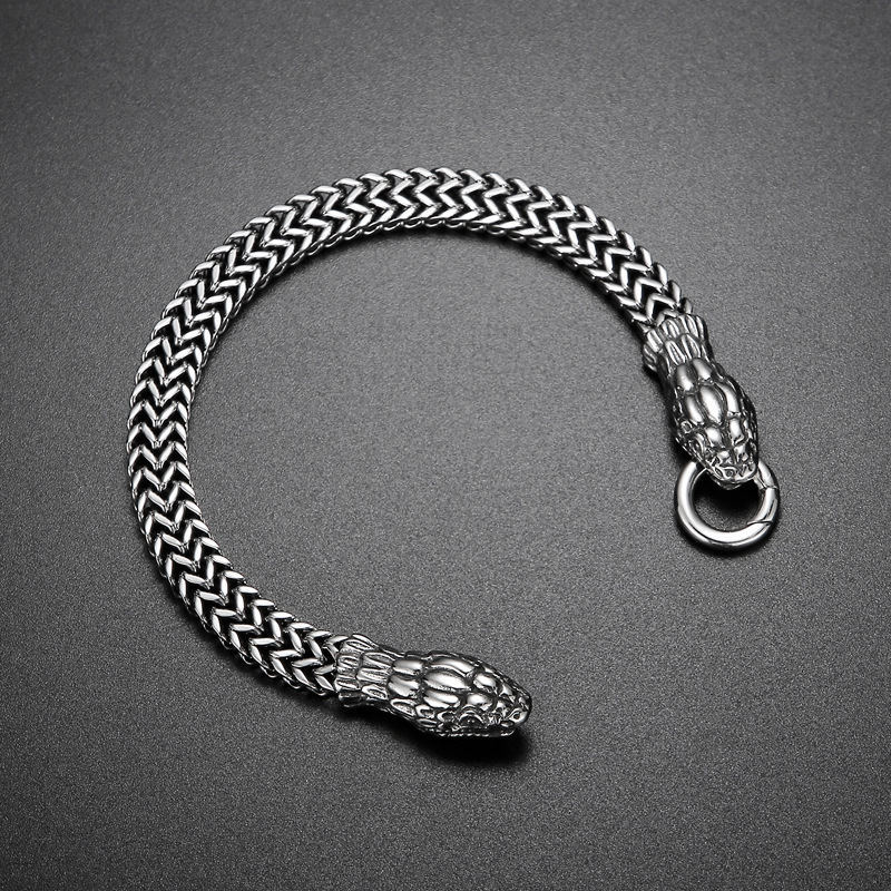 Titanium Steel Old Spirit Snake Bracelet 11