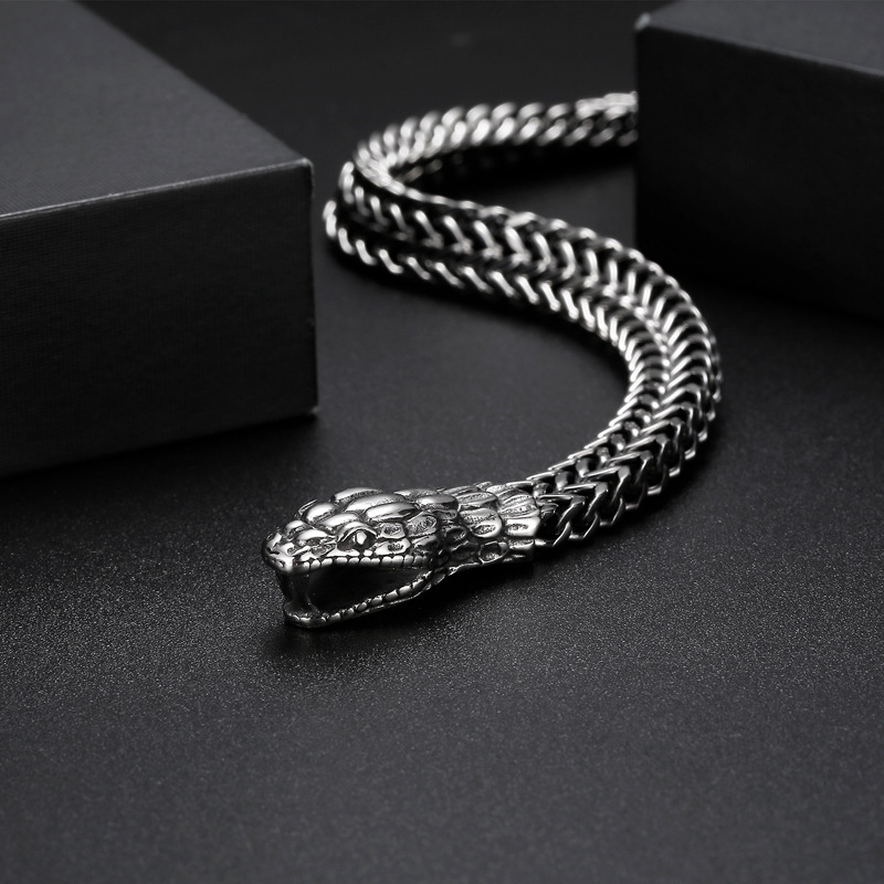 Titanium Steel Old Spirit Snake Bracelet 4