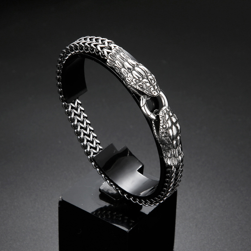 Titanium Steel Old Spirit Snake Bracelet 8
