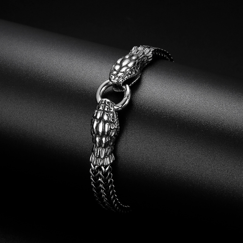 Titanium Steel Old Spirit Snake Bracelet 3