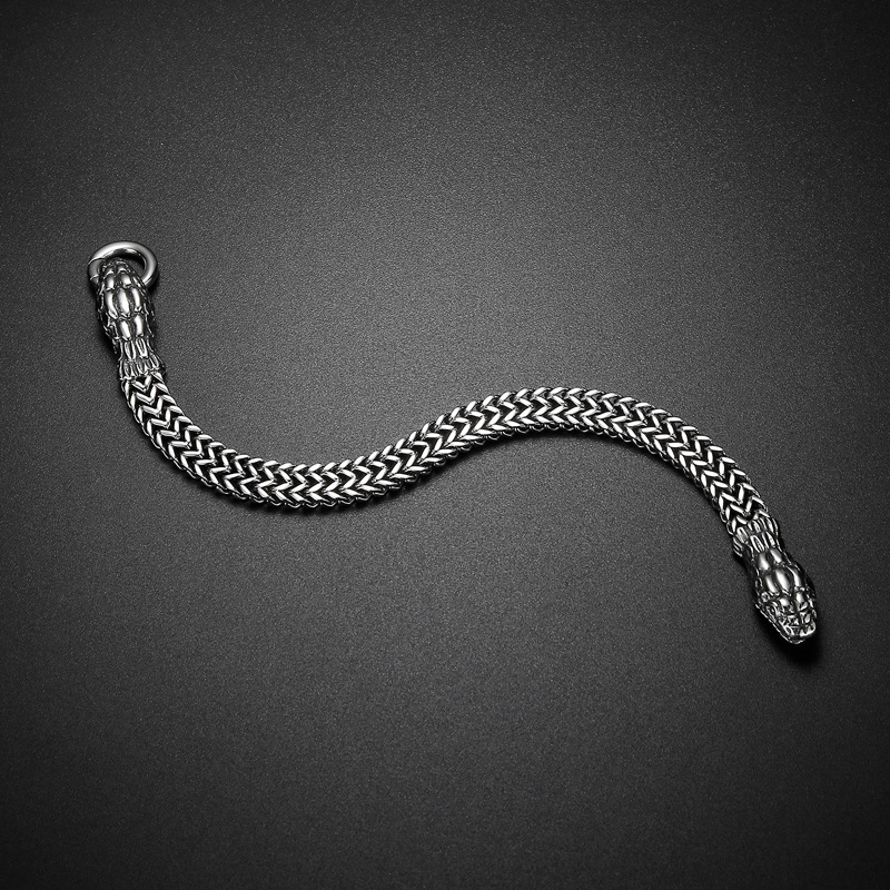 Titanium Steel Old Spirit Snake Bracelet 5