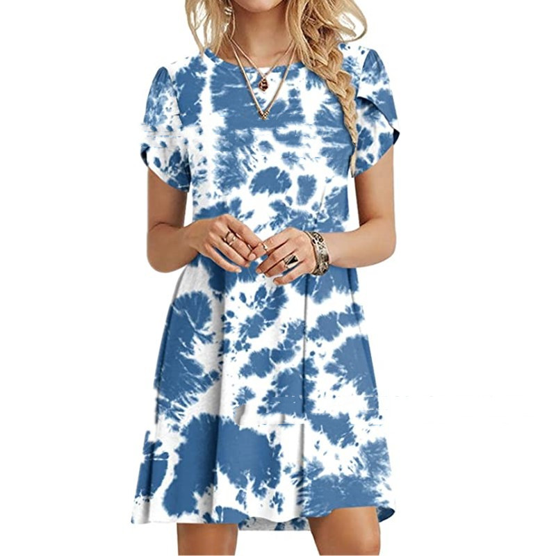 Women's Fashion Printed Pocket Dress Image 5