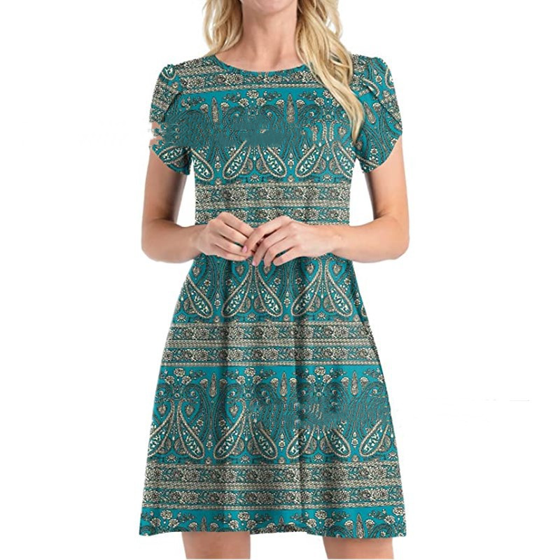 Women's Fashion Printed Pocket Dress Image 1