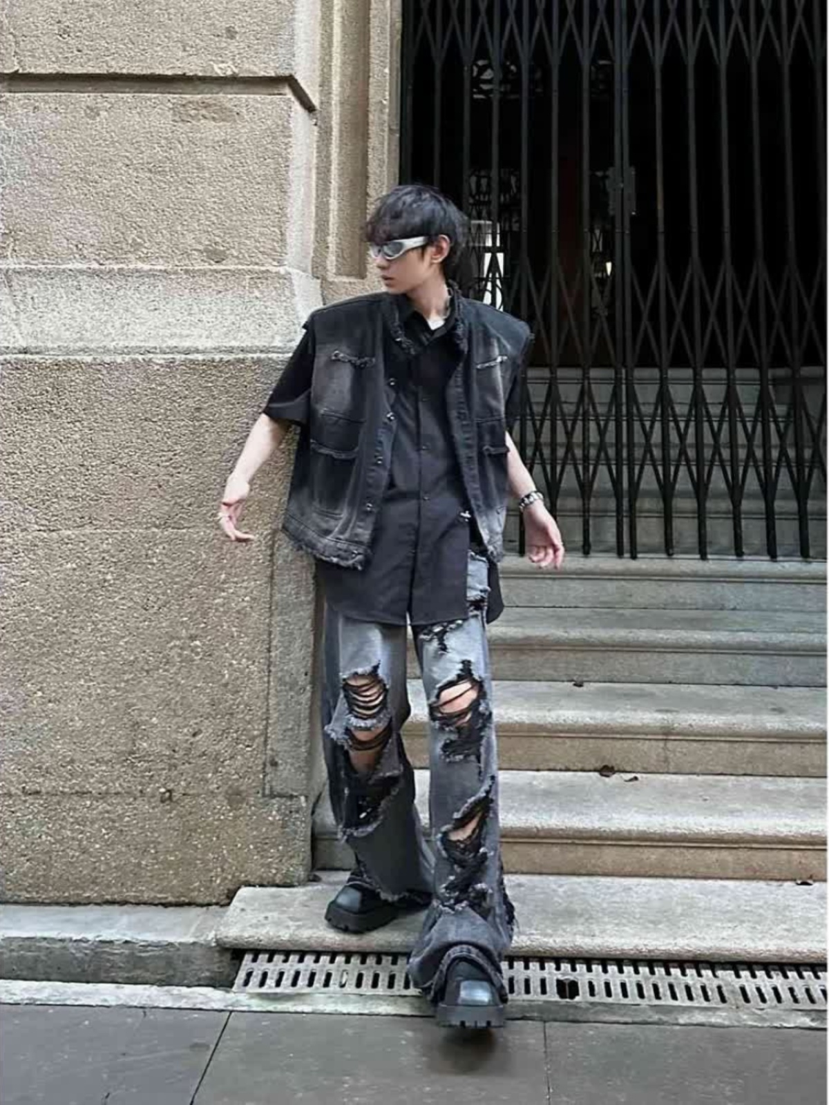 American-style Ripped Design Jeans 6