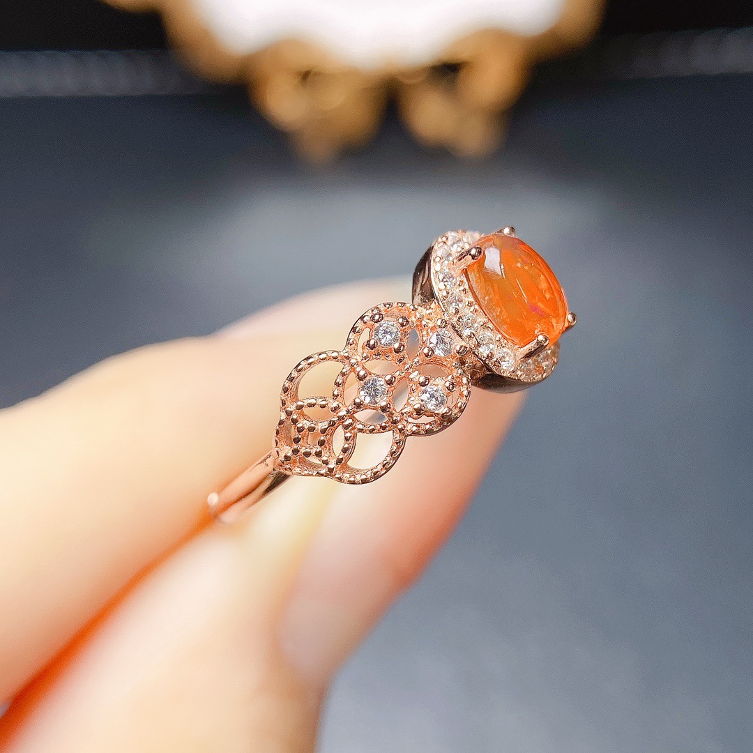 Fire Opal Ring Image 3