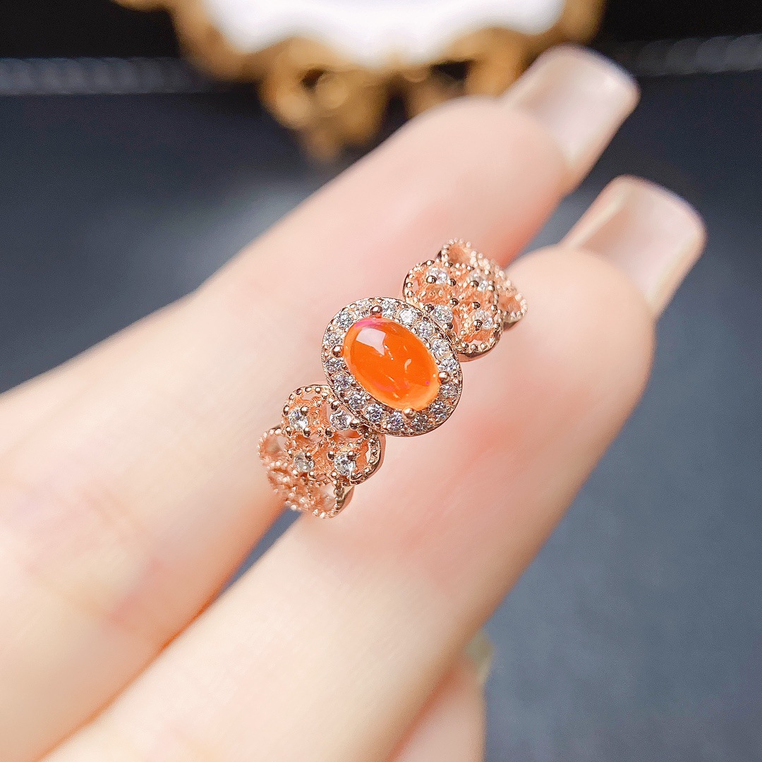 Fire Opal Ring Image 5
