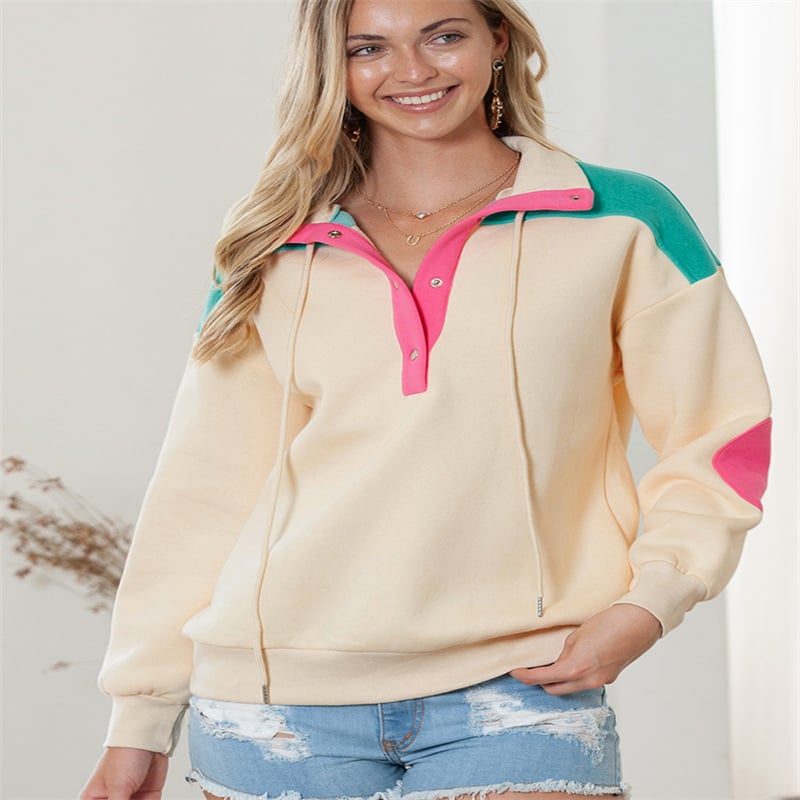 Loose V-neck Pullover Sweater