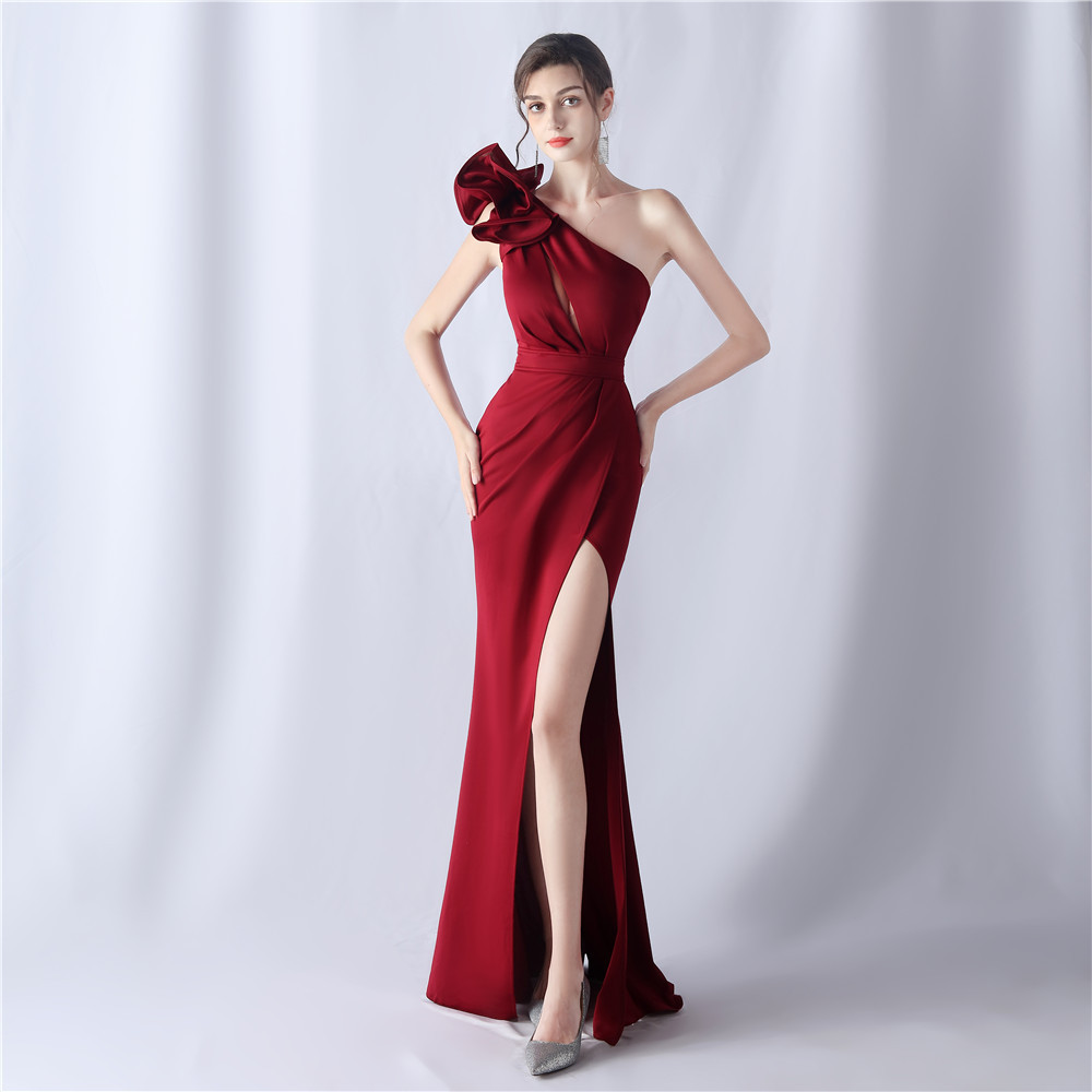 Wine Red Evening Dress