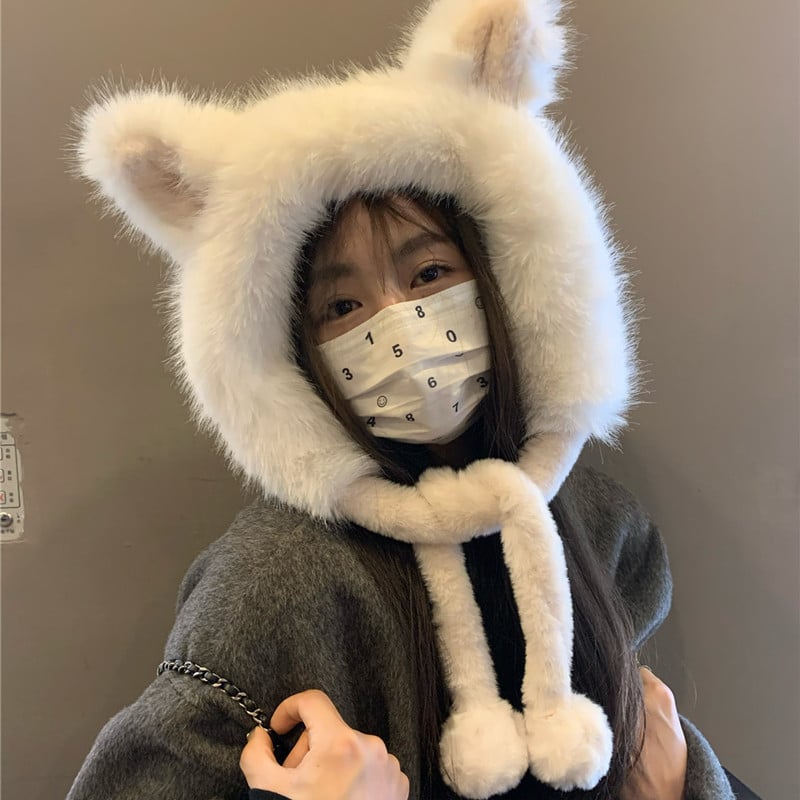 Cute Fox Ears Plush Hat 4