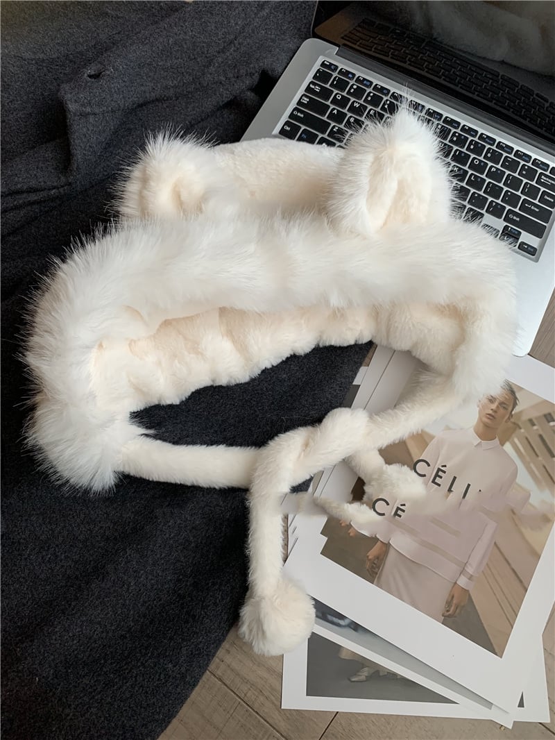 Cute Fox Ears Plush Hat 6