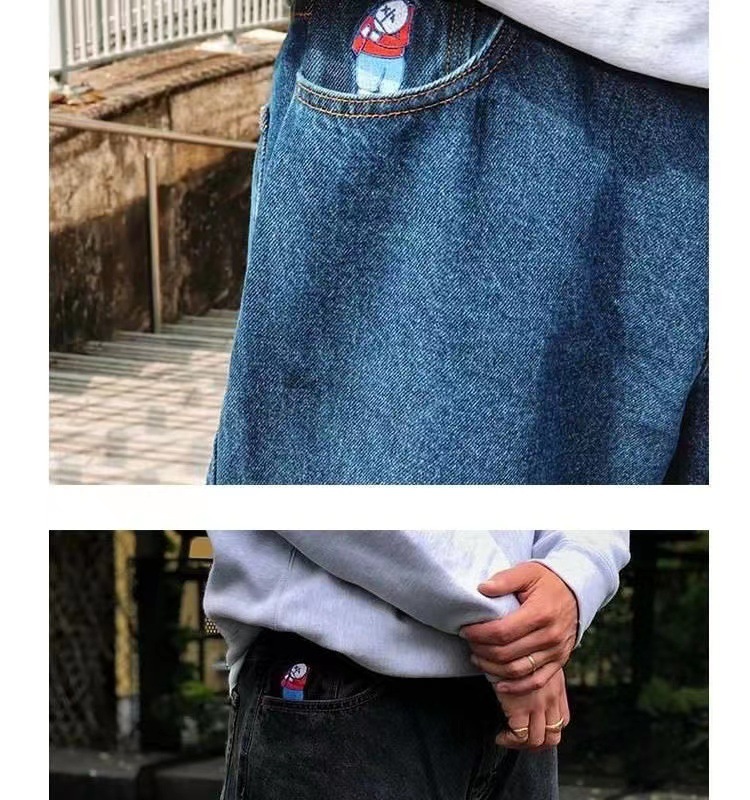 Hip Hop Loose Wide Leg Jeans - Image 3