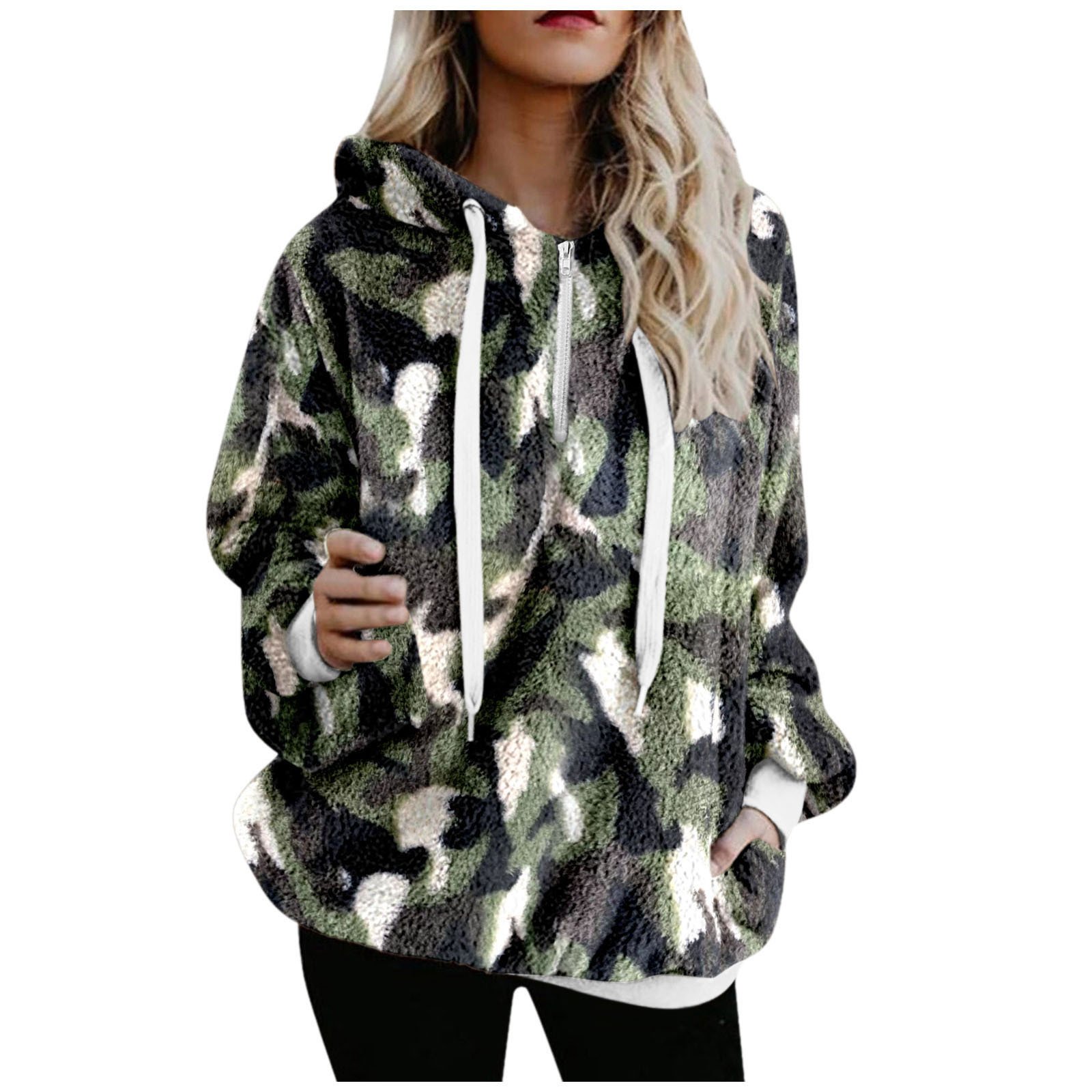 Loose Print Hooded Top Image 6