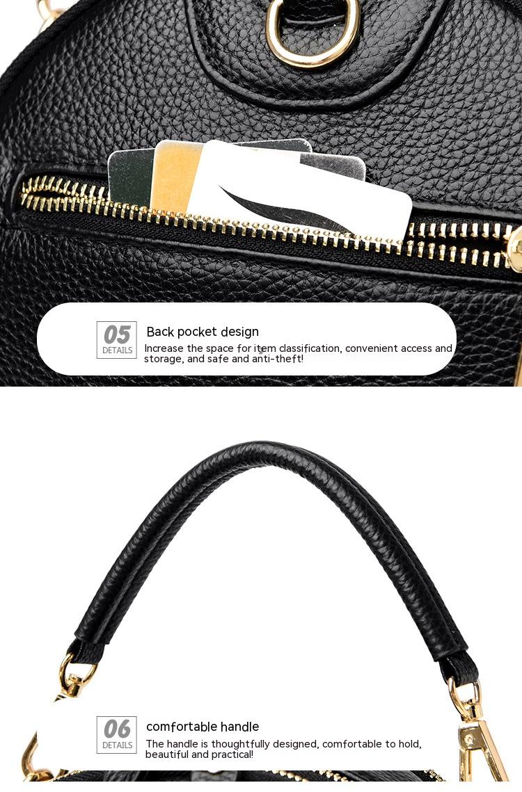 Top Layer Cowhide Single-shoulder Leather Chain Bag
