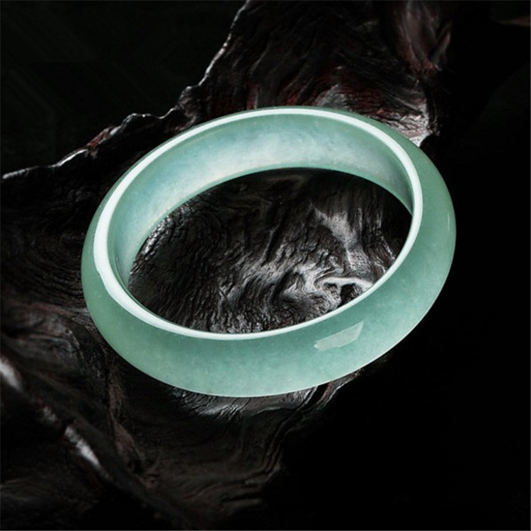 Ice-like Light Green Jade Bracelet Image 4