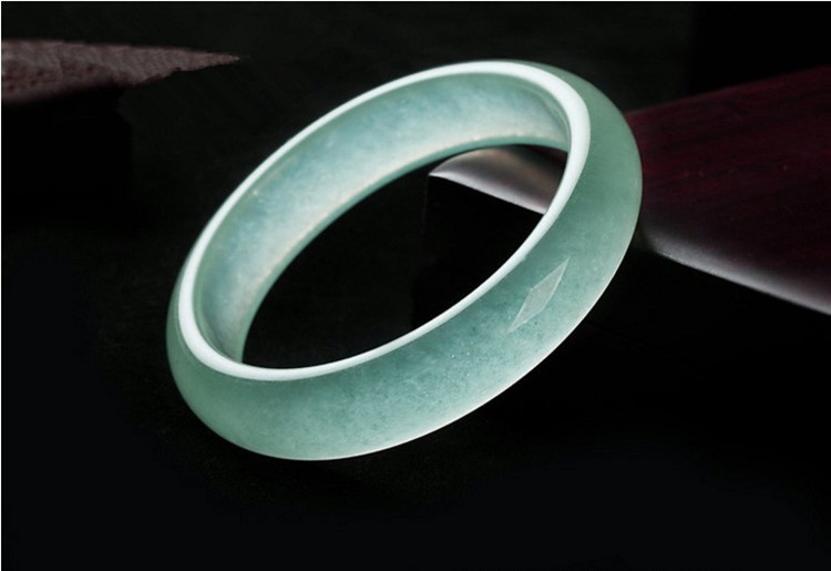 Ice-like Light Green Jade Bracelet Image 1