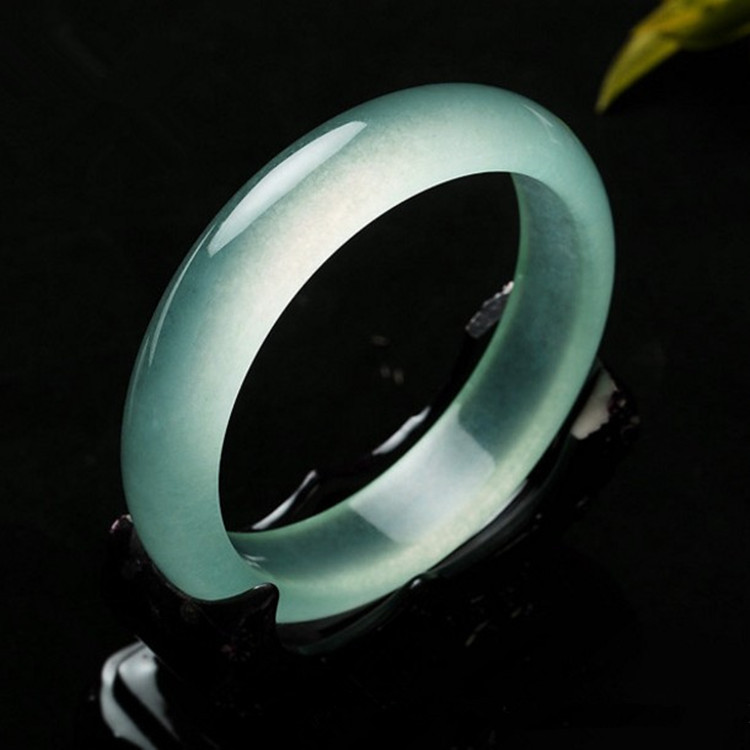 Ice-like Light Green Jade Bracelet Image 5