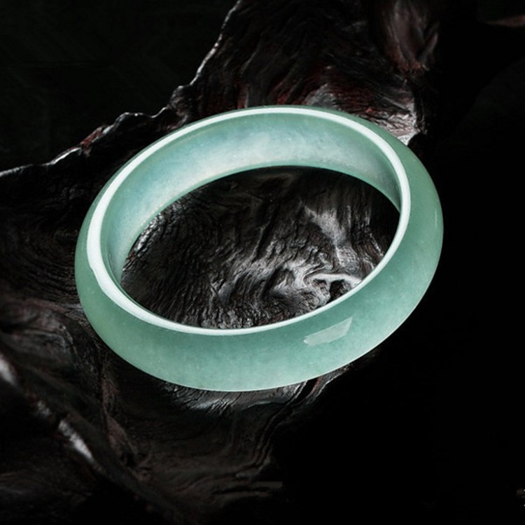 Ice-like Light Green Jade Bracelet Image 2