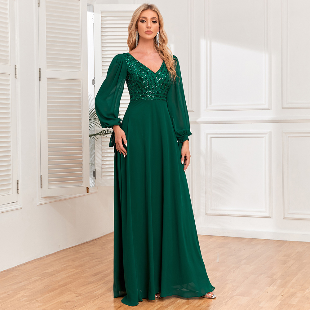 Elegant Evening Dress Side View