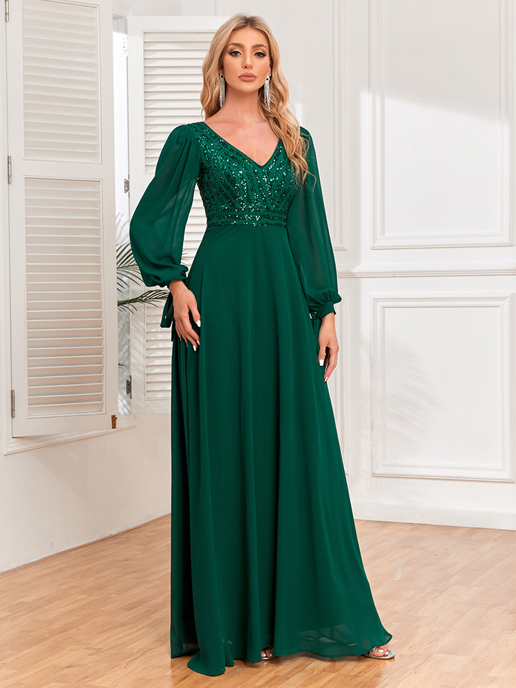 Long Sleeve Evening Dress