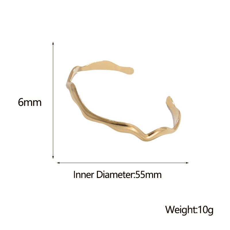 Wavy Stainless Steel Bracelet
