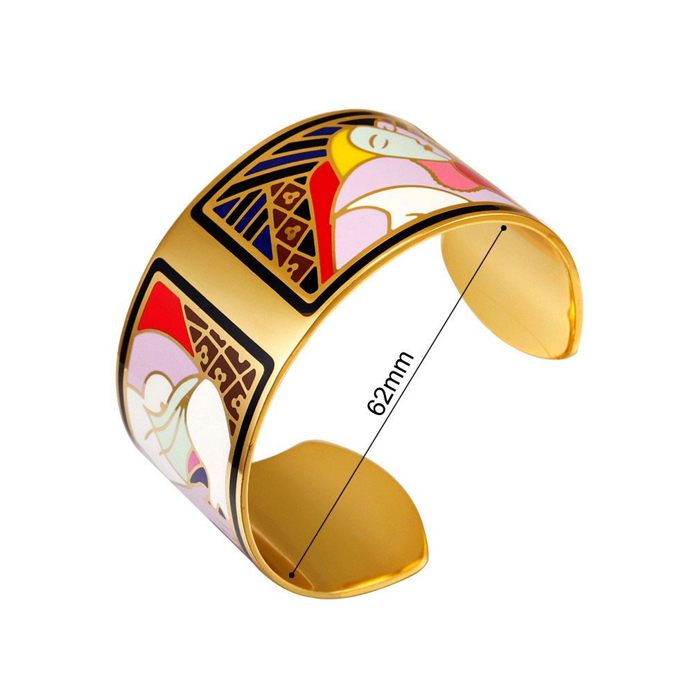 Women's Enamel Bracelet on Wrist