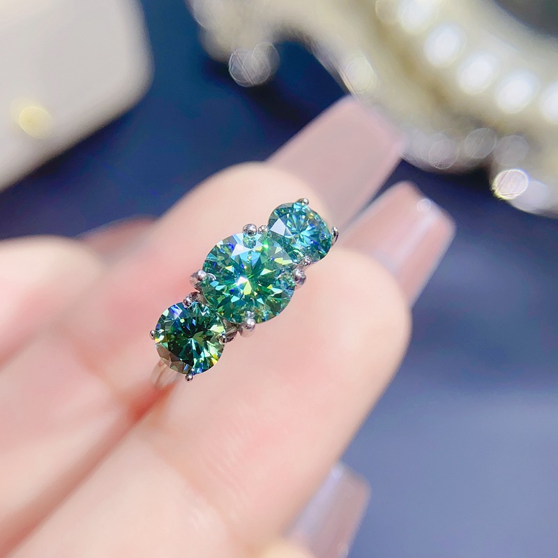 Women's Fashion 925 Silver Moissanite Ring Image 3