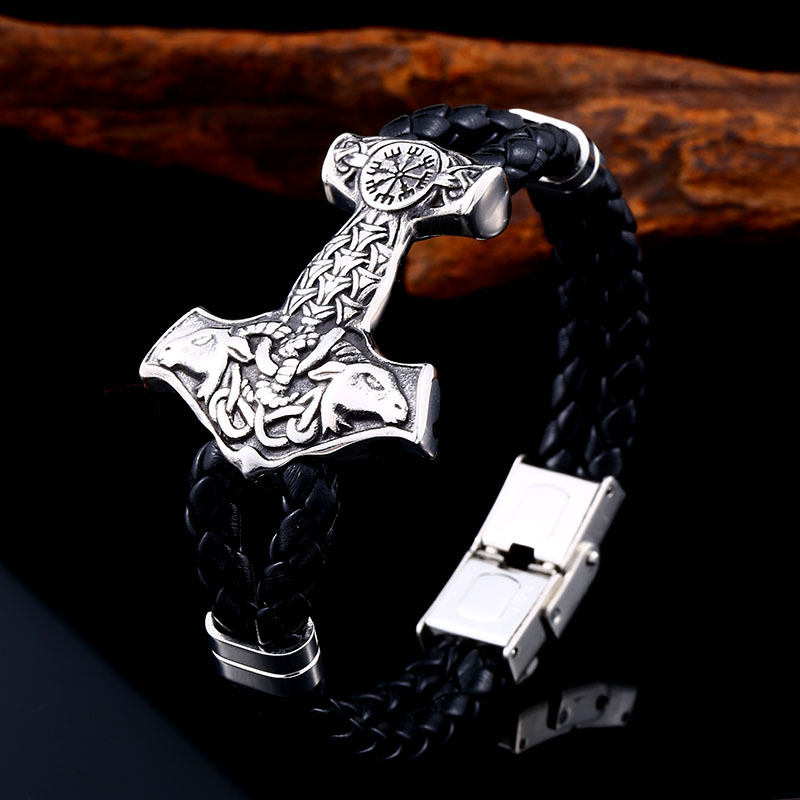 Viking Titanium Steel Bracelet Image 4