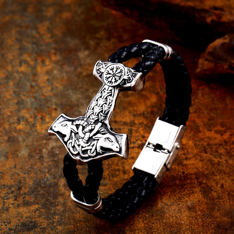 Viking Titanium Steel Bracelet Image 3