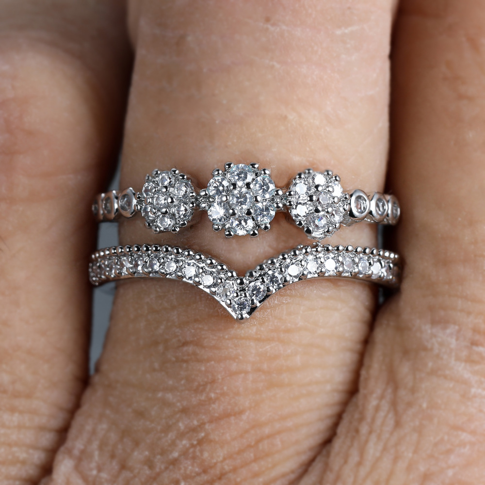 Double-layer V-shaped Ring Image 5