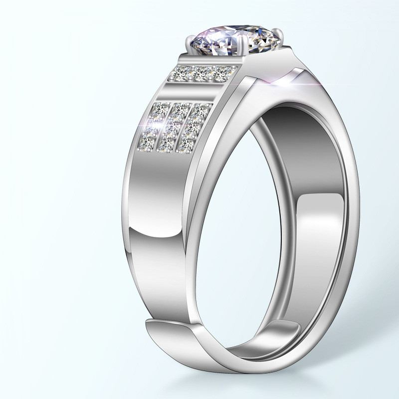 Men's Simple Live Silver Ring Image 3