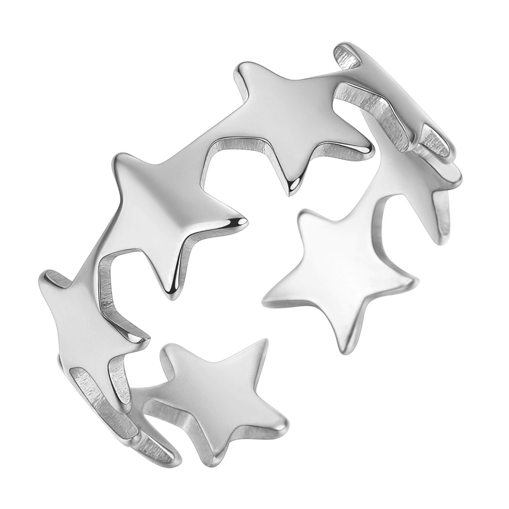 Small Star Adjustable Ring - Elegant Design