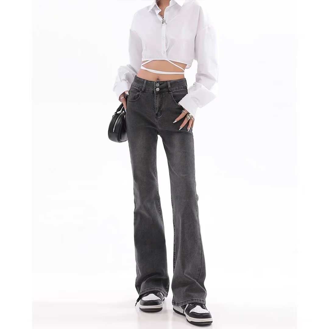 Close-up of Flared Jeans