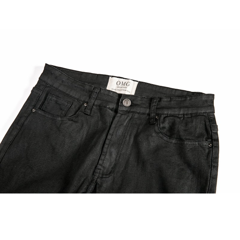 Retro Stereo Straight Wax Pants - Image 3