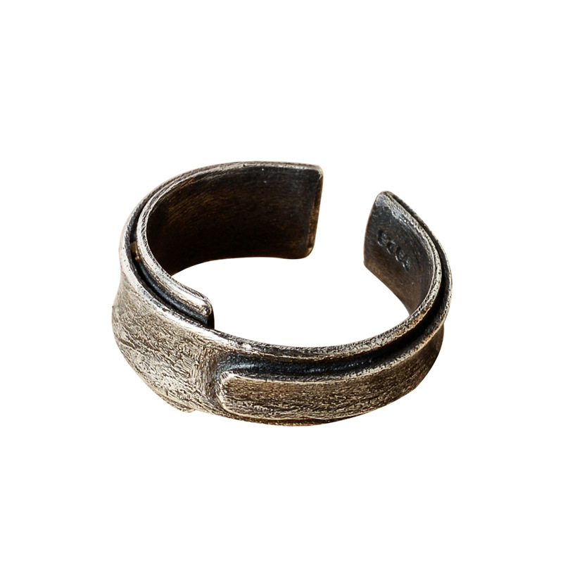 Retro Distressed Origami Ring 3