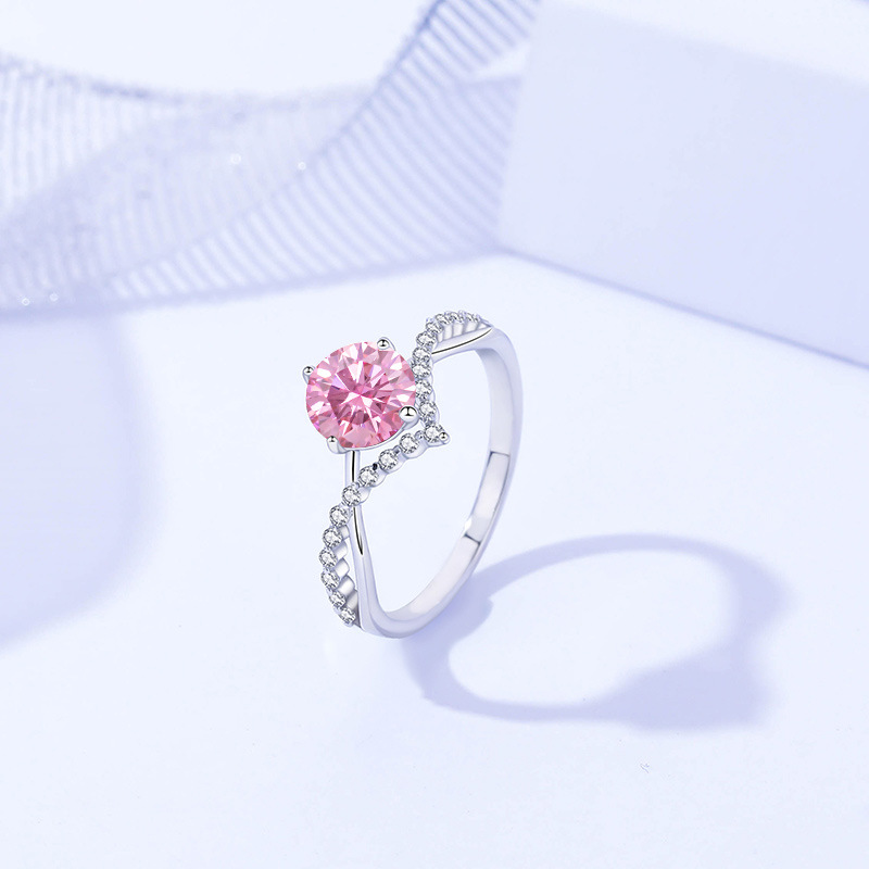 925 Sterling Silver Moissanite Ring 1