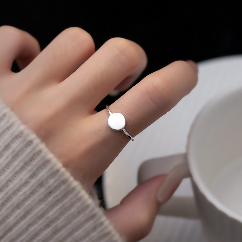 Simple Glossy Round Ring 5